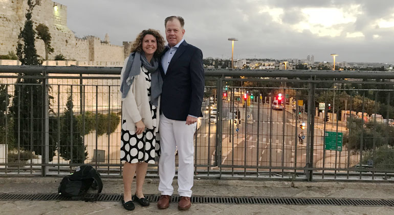 addie goodman and husband in israel