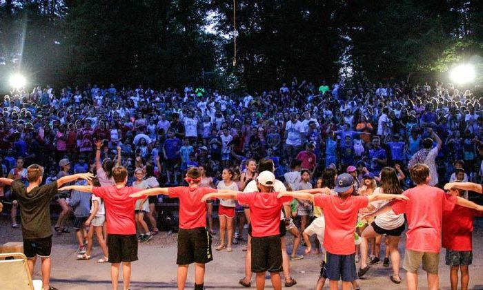 campers performing on stage