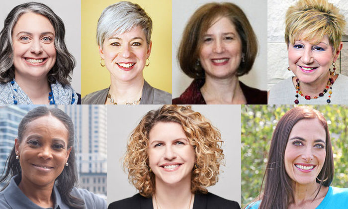 collage of photos of JCC Chicago's women in leadership positions